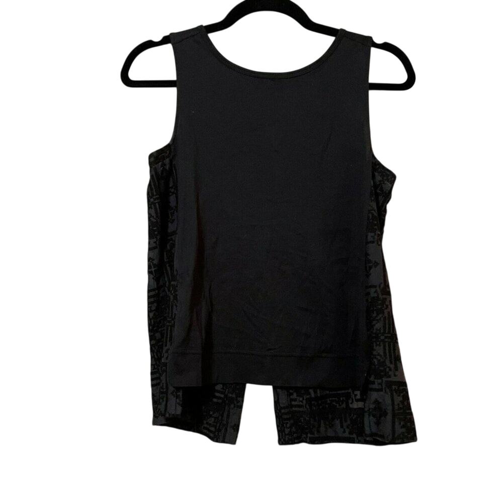 Madewell Black Sleeveless Open Back High Low Top Womens Boho Y2K Staple Basic